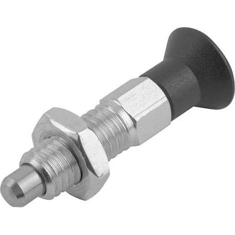 KIPP Arretierbolzen ECO GR.2 D1=M12 D=6 Form B Stahl Kontermutter (1/3)