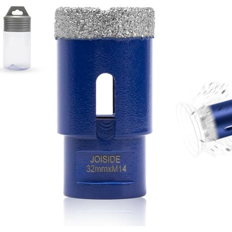 Foret à Diamant Carrelage 32 mm x M14,Foret Diamanté pour Céramique Porcelaine Marbre Granit Perçage à Sec M14 Filetage (1/5)