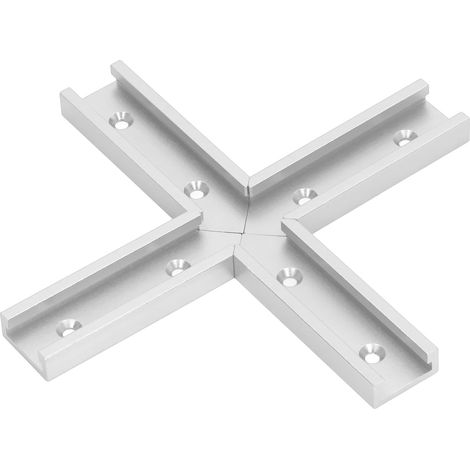 Lot de 4 connecteurs en T en alliage d'aluminium, longueur 100 mm, largeur 30 mm, universels pour le travail du bois, couleur argent.