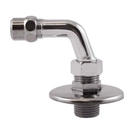 CURVETTA SOTTOLAVABO - OTTONE CROMATO 1/2XMM 10 + ROSETTA- 2 pezzi