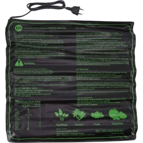 Tapis Chauffant Semis - 1 Unité - 28 × 16 cm - 12 W - Température Contrôlée 25–35 °C - Imperméable PVC/Silicone - Pour Germination Intérieure (1/3)