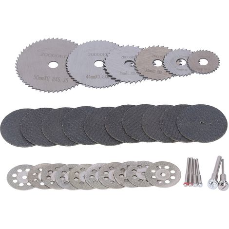 Lot de 32 disques de coupe HSS pour bois, meules abrasives double maille, ponçage et affûtage, accessoires de bricolage pour outillage rotatif (1/5)