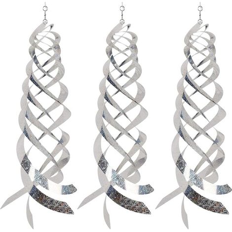 [NEVER USED] Rare Pearl Bird Repellents, Bird Spiral Reflector, Reflective Bird Scare Rods, Ornamental Spinner Deterrent Control Device, Keeps Birds Away from Home and Garden (1/4)