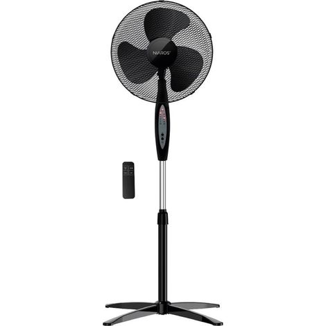 Ventilateur sur pied Nametil avec télécommande et minuterie Ø43cm 45W Noir