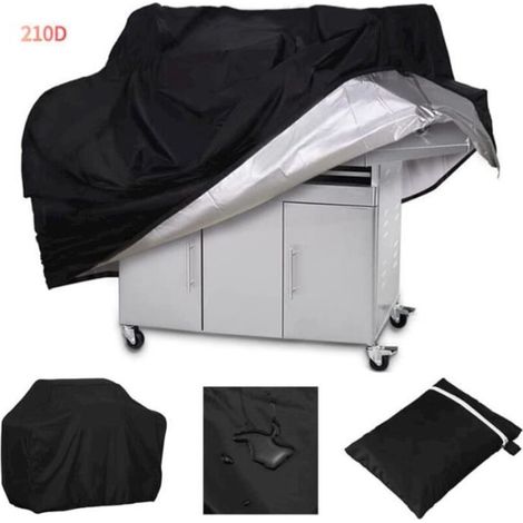 Barbecue cover, 210D Oxford waterproof and UV-resistant, tear-resistant (145 x 61 x 117 cm) (1/4)