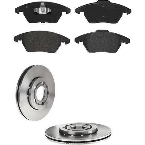 KIT FRENI ANTERIORI compatibile con SEAT TOLEDO IV (KG3) - DISCHI + PASTIGLIE OEM: P 85 075 , P 85 041 / 16880 , 16882 /SOSTITUZIONE DIRETTA/BASSA POLVERE/SILENZIOSO (1/5)