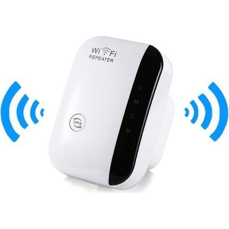 Amplificateur WiFi, amplificateur Internet sans fil domestique 2,4 G, répéteur de portée Wi-Fi super amélioré 300 Mbps, répéteur de signal WLAN, installation et couverture faciles (1/4)