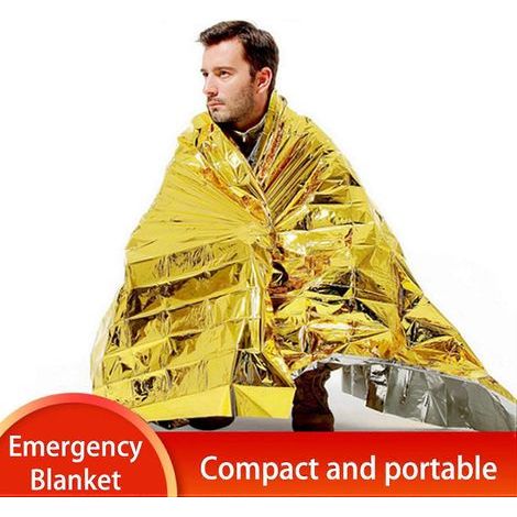 Couverture de survie, couverture de camping, couverture de tente, couverture thermique, imperméable, équipement de survie en extérieur (1/4)