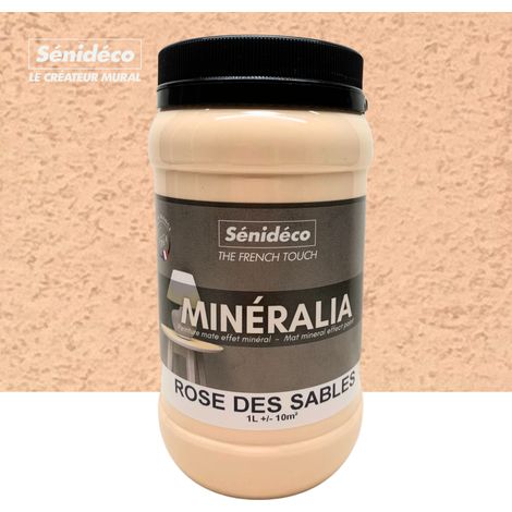 Peinture décorative effet sablé mat - MINERALIA 1L pour 10 m² coloris Rose des Sables (1/5)