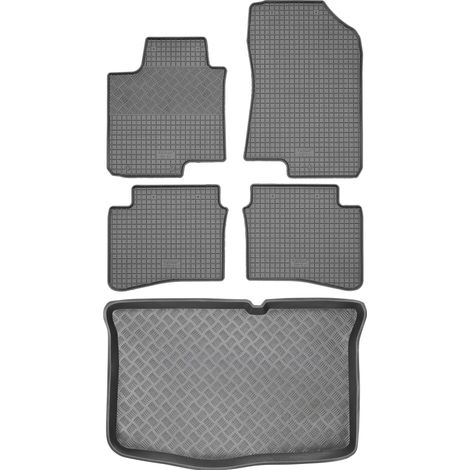 Hyundai i20 II Schrägheck (2014–2020) – SET: Gummifußmatten + Kofferraummatte