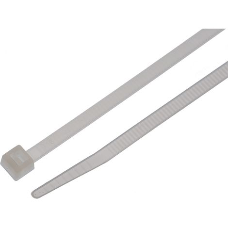 Serre-câble RS PRO Naturel en Nylon 66, 150mm x 3,6 mm ( Prix pour Sachet de 100 )