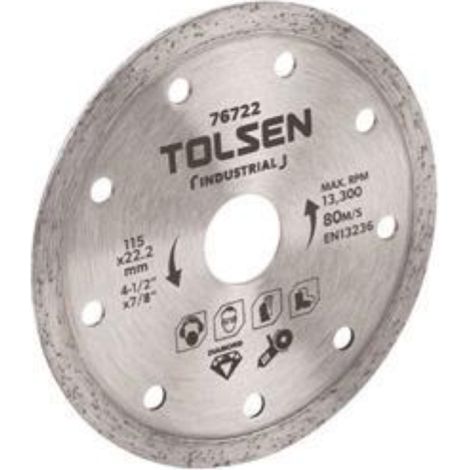 DISCO DIAMANTATO CORONA CONTINUA 230X22.2 EN13236 TOLSEN