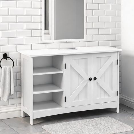 Meuble de salle de bain blanco en MDF 90 x 30 x 60 cm (1/5)