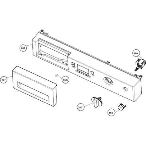 Pannello (codice 208) - Lavatrice - BEKO - 4347252