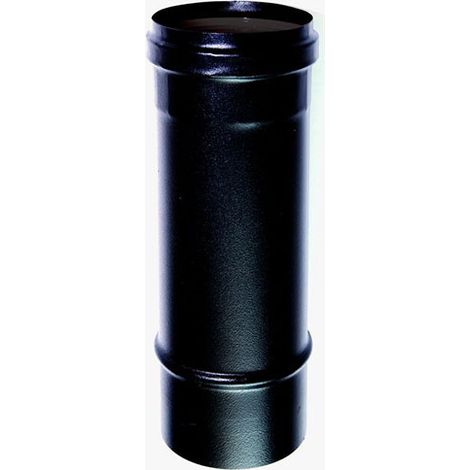 MBM – Tube noir 0,5 mt DN 100 en acier émaillé 600°C – Conduit de fumée pour poêle à granulés – Résistance à la corrosion et au feu