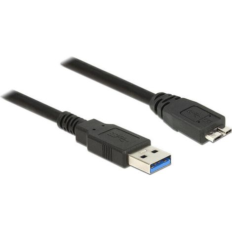 DeLOCK 85071 cable USB 0,5 m USB 3.2 Gen 1 (3.1 Gen 1) USB A Micro-USB B Negro
