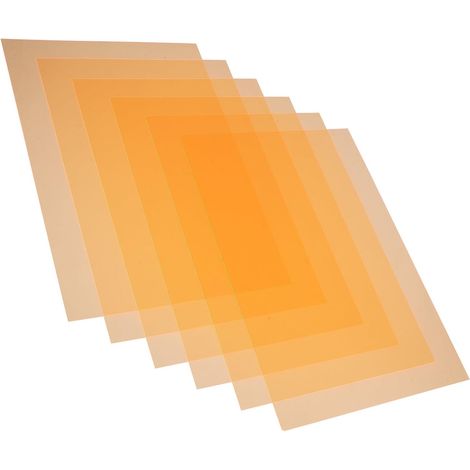 Lot de 6 Feuilles de Filtres en PVC Orange pour Photo Correction de Couleur et Contrôle du Mouvement Oculaire, Diffuseurs pour Lumière LED en Classe (1/5)