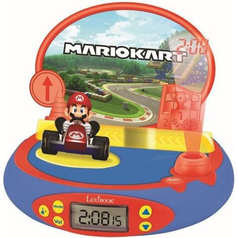 Réveil projecteur Lexibook Mario Kart 3D avec sons du jeu vidéo (1/5)