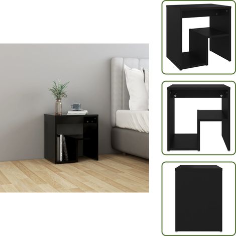 Table de chevet noir 40x30x40 cm bois d'ingénierie - Table De Chevet - Meuble De Chambre - Table Nuit - Rangement - Design Moderne (1/5)