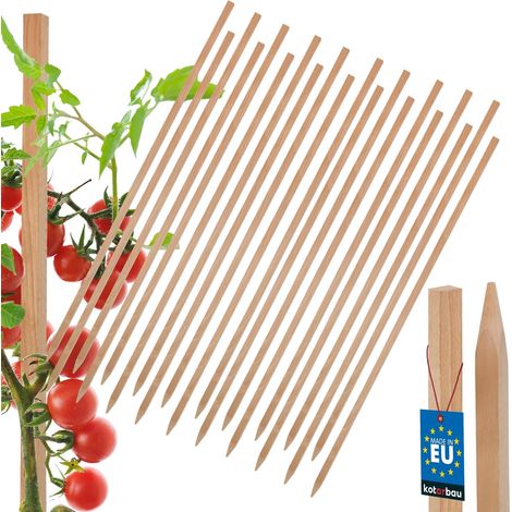 Tuteurs en bois Kotarbau® pour tomates, légumes, jardin, support pour arbustes et arbres, 80 cm, lot de 20 (1/5)