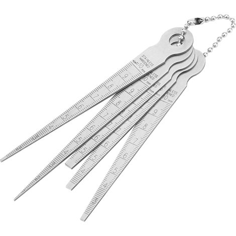 1 Satz konischer Schweißdickenmesser aus Edelstahl, Lochprüfwerkzeug, 10 mm (1/5)