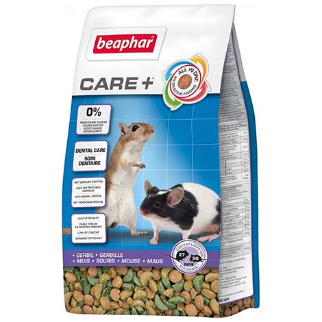 Beaphar Care+ Gerbo und Rat â€¹N Lebensmittel extrudiert fÐ©r Gerbos y Mouses, 250 g
