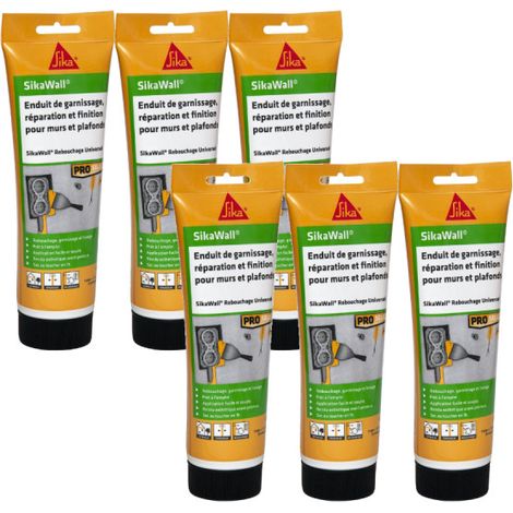 Lot de 6 enduits de rebouchage SIKA SikaWall Rebouchage Universel - 425g (1/5)