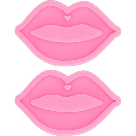 Lot de 2 moules à lèvres en silicone souple, moule DIY pour fondant, décoration de gâteaux pour pâtisserie (1/5)