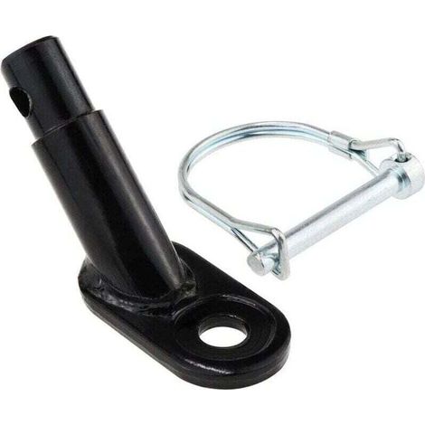 Support d'attelage de remorque de vélo coudé pour la plupart des remorques de vélo, support d'attelage de remorque de vélo pour enfants et chiens, accessoire de vélo - avec mousqueton (1/4)