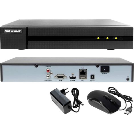 Hikvision HiWatch HWN-4108MH (AI) NVR 8 Canali Fino a 4K HD 8CH@8Mpx H.265+ 80Mbps per Videosorveglianza IP POE