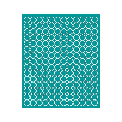 Adesivi circolari da 1,5 cm, 180 pezzi, turchese lucido