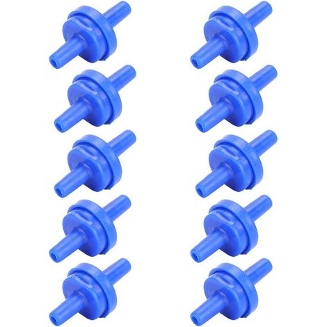 Paquete de 10 válvulas de retención unidireccionales, válvulas de retención de plástico para mangueras de 4 mm, válvulas de retención para bombas de aire y oxígeno, válvulas de retención para agua y c