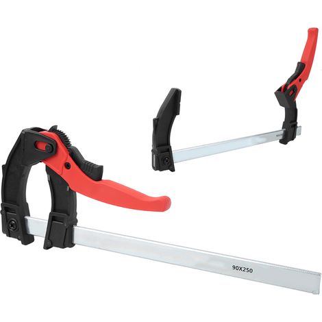 Serre-joint à cliquet à serrage rapide en F pour panneaux, serre-joint de type F pour le travail du bois, dispositif de fixation (1/5)