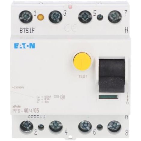 Disyuntor diferencial 4P 40A 05A tipo AC PF640405 286511