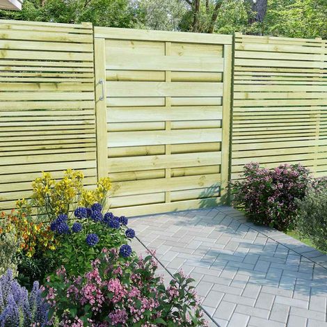vidaXL Portillon Bois de pin imprégné 100x125 cm Vert (1/5)