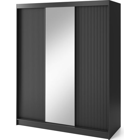 Armoire coulissante GAMA avec miroir – Moderne & profondeur visuelle 180 cm-Largeur 180 cm (1/5)