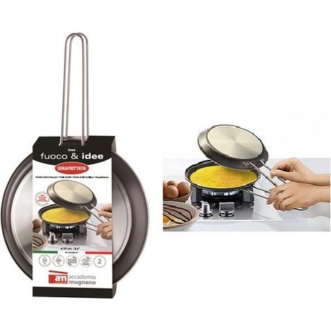 Fornetto Padella Girafrittata Antiaderente 2 Grill Tostiera 28 cm Accademia Mugnano (1/2)