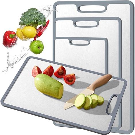 Tabla de cortar de titanio duradera con bordes antideslizantes para uso profesional. (1/5)
