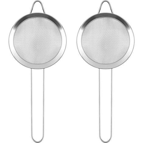 Set mit 2 Cocktailsieben aus Edelstahl, feinmaschiges Sieb für professionelle Bars, vielseitiges Cocktailzubehör, Premium-Filter für Tee und Getränke (1/4)
