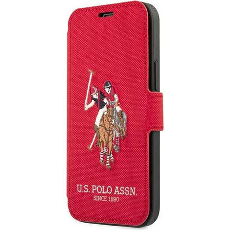 iPhone 12 mini US Polo Flip Case Polo Embroidery Rosso (1/5)