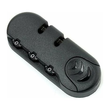 Set di 5 lucchetti a combinazione a 3 cifre neri per borse da viaggio, valigie e bagagli. Accessorio antifurto. (1/4)