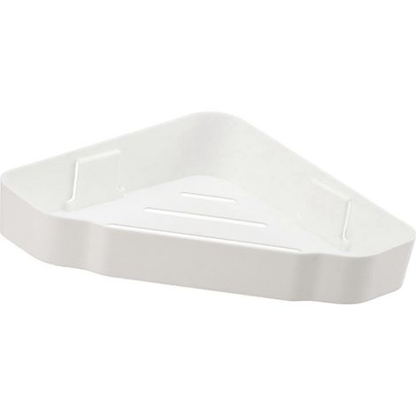 Étagère d'angle 2025, en plastique, multifonctionnelle, grande capacité, simple étagère de rangement pour salle de bain et douche. (1/4)