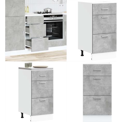 vidaXL Armoire de plancher gris 40x46x81,5 cm bois d'ingénierie (1/5)