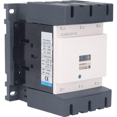 Contacteur triphasé à bobine de cuivre et contacts argentés, 110 V CA, 115 A (1/5)