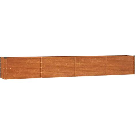 Maison Exclusive - Letto Rialzato da Giardino Ruggine 320x40x45 cm Acciaio Corten