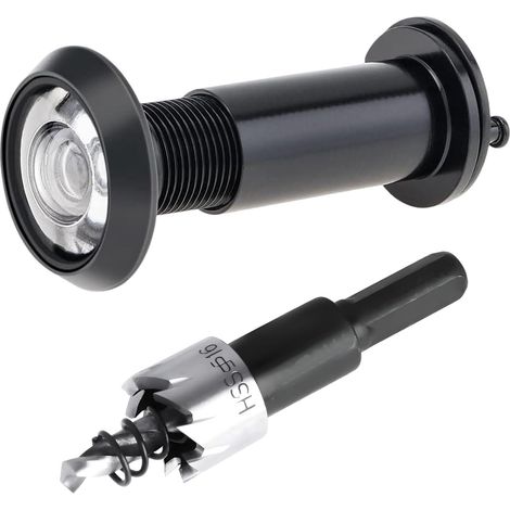 1 Judas Porte, Lentille Grand Angle 200°, Cuivre Pur, Trou 16mm, Pour Porte 35-60mm