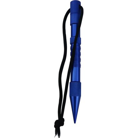 Ago a punta per paracord, strumenti per paracord in alluminio fai da te, aghi per cucire, strumento di lisciatura per progetti di corde in pelle (blu)