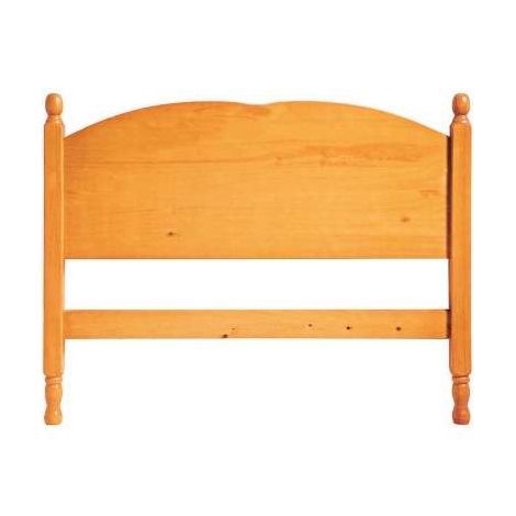 Cabecero para cama de 135 cm Altea en acabado madera maciza de pino color miel 97.5 cm(alto)141.8 cm(ancho). (1/2)