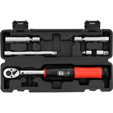 YATO COFFRET CLÉ DYNAMOMÉTRIQUE 3/8 10-60 NM POUR BOUGIES, 6 PCS