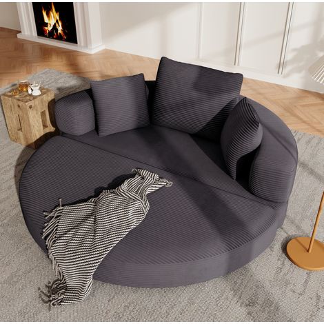 Sofá cama plegable 173x176 cm negro de espuma con 3 cojines y diseño 2 en 1 (1/5)